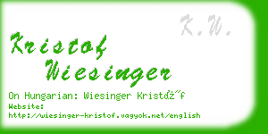 kristof wiesinger business card